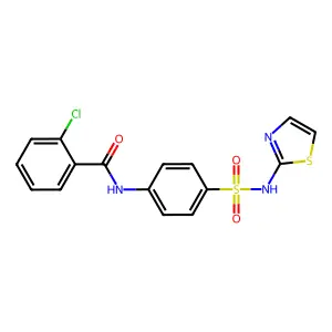 2-chloro-N-[4-(1,3-thiazol-2-ylsulfamoyl)phenyl]benzamide structure