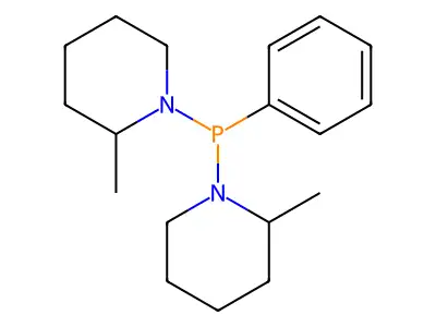 1,1'-(Phenylphosphanediyl)bis(2-methylpiperidine) structure