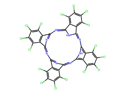 Hexadecachlorophthalocyanine structure