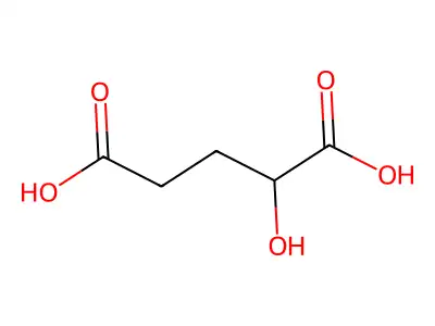 (+-)-2-Hydroxyglutaric acid structure
