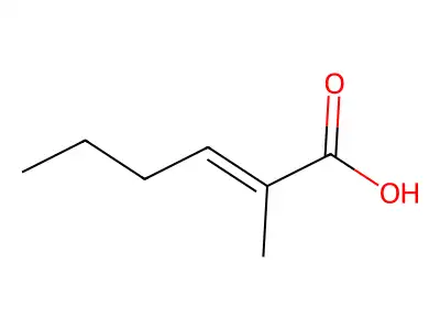 2-Methylhex-2-enoic acid structure