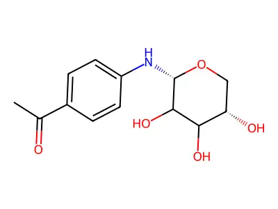 Acetophenone, 4'-(arabinosylamino)- structure