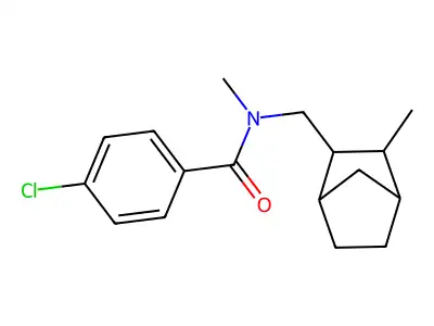Benzamide, p-chloro-N-methyl-N-(3-methyl-2-norbornylmethyl)- structure