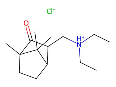 2-Bornanone, 3-((diethylamino)methyl)-, hydrochloride structure