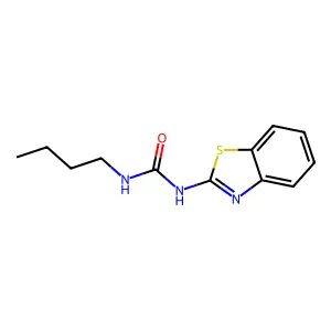 N-2-Benzothiazolyl-N'-butylurea structure