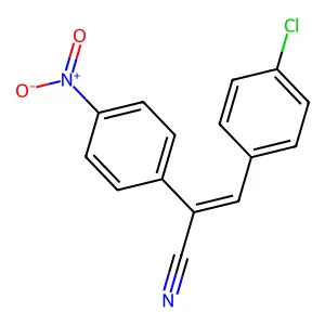3-(4-Chlorophenyl)-2-(4-nitrophenyl)prop-2-enenitrile structure
