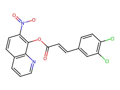 (7-Nitroquinolin-8-yl) 3-(3,4-dichlorophenyl)prop-2-enoate structure