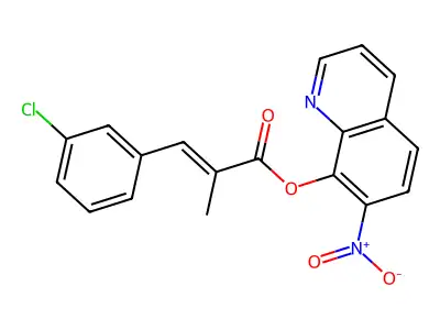 7-Nitro-8-quinolinol 2-(3-chlorobenzylidene)propanoate structure