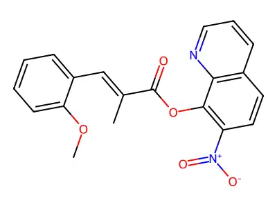 (7-Nitroquinolin-8-yl) 3-(2-methoxyphenyl)-2-methylprop-2-enoate structure