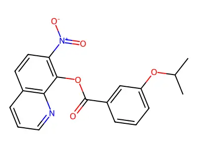 Benzoic acid, m-isopropoxy-, 7-nitro-8-quinolyl ester structure