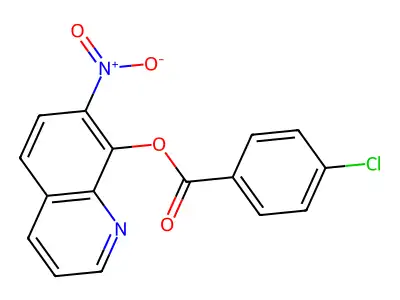 BENZOIC ACID, p-CHLORO-, 7-NITRO-8-QUINOLYL ESTER structure