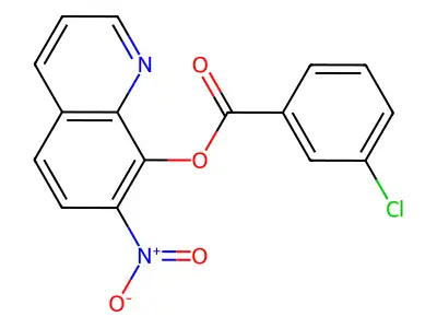 BENZOIC ACID, m-CHLORO-, 7-NITRO-8-QUINOLYL ESTER structure
