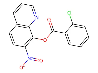 BENZOIC ACID, o-CHLORO-, 7-NITRO-8-QUINOLYL ESTER structure