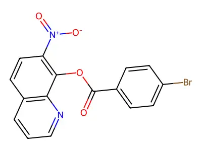 BENZOIC ACID, p-BROMO-, 7-NITRO-8-QUINOLYL ESTER structure