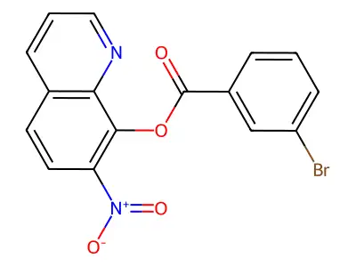 BENZOIC ACID, m-BROMO-, 7-NITRO-8-QUINOLYL ESTER structure