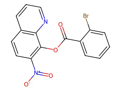 BENZOIC ACID, o-BROMO-, 7-NITRO-8-QUINOLYL ESTER structure