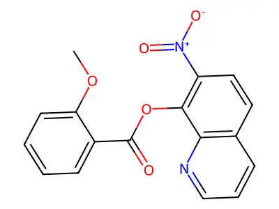 o-Anisic acid, 7-nitro-8-quinolyl ester structure