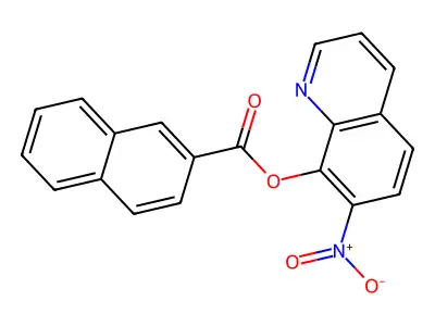 2-Naphthalenecarboxylic acid, 7-nitro-8-quinolinyl ester structure