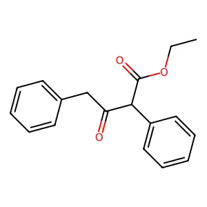 Ethyl beta-oxo-alpha-phenylbenzenebutanoate structure