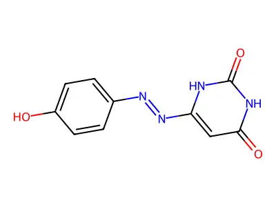 6-(2-(4-Hydroxyphenyl)diazenyl)-2,4(1H,3H)-pyrimidinedione structure