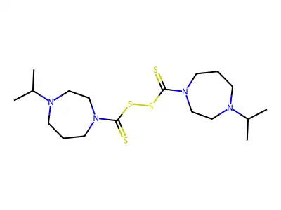 Disulfide, bis((hexahydro-4-isopropyl-1H-1,4-diazepin-1-yl)thiocarbonyl) structure
