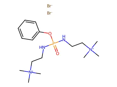 Ammonium, (phosphinicobis(iminoethylene))bis(trimethyl-, dibromide, phenyl ester structure