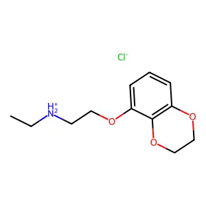 Diethylamine, 2-(1,4-benzodioxan-5-yloxy)-, hydrochloride structure