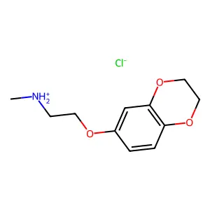 Ethylamine, 2-(1,4-benzodioxan-6-yloxy)-N-methyl-, hydrochloride structure