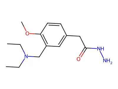 ACETIC ACID, (alpha-(DIETHYLAMINO)-4-METHOXY-m-TOLYL)-, HYDRAZIDE structure