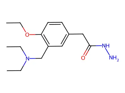 ACETIC ACID, (alpha-(DIETHYLAMINO)-4-ETHOXY-m-TOLYL)-, HYDRAZIDE structure