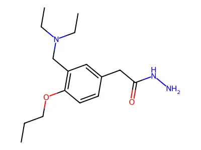 ACETIC ACID, (alpha-(DIETHYLAMINO)-4-PROPOXY-m-TOLYL)-, HYDRAZIDE structure