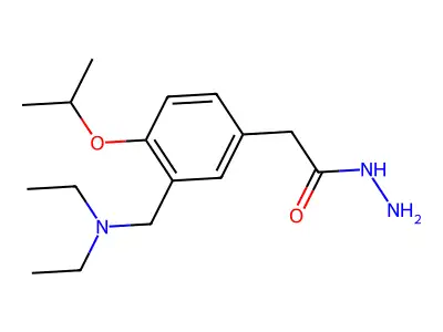 Acetic acid, (alpha-(diethylamino)-4-isopropoxy-m-tolyl)-, hydrazide structure