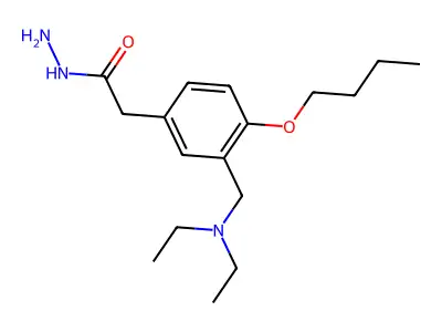 ACETIC ACID, (4-BUTOXY-alpha-(DIETHYLAMINO)-m-TOLYL)-, HYDRAZIDE structure