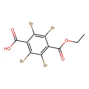 1,4-Benzenedicarboxylic acid, 2,3,5,6-tetrabromo-, 1-ethyl ester structure