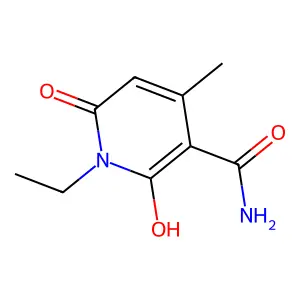 3-Pyridinecarboxamide, 1-ethyl-1,2-dihydro-6-hydroxy-4-methyl-2-oxo- structure