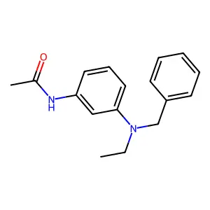 Acetamide, N-[3-[ethyl(phenylmethyl)amino]phenyl]- structure