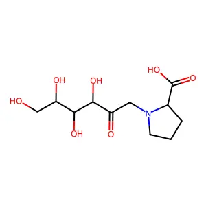 N-(1-Deoxy-D-fructosyl)-L-proline structure