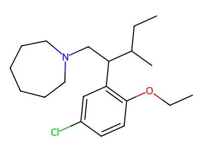 Azepine, hexahydro-1-(beta-(sec-butyl)-5-chloro-2-ethoxyphenethyl)- structure