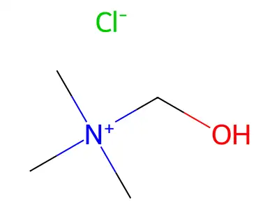 Ammonium, (hydroxymethyl)trimethyl-, chloride structure