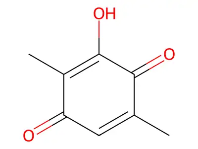2,5-Dimethyl-3-hydroxy-1,4-benzoquinone structure
