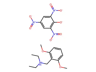Benzylamine, N,N-diethyl-2,6-dimethoxy-, picrate structure