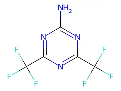 4,6-Bis(trifluoromethyl)-1,3,5-triazin-2-amine structure