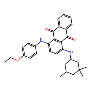 1-((4-Ethoxyphenyl)amino)-4-((3,3,5-trimethylcyclohexyl)amino)anthraquinone structure