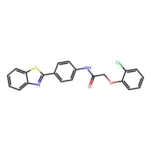 N-[4-(1,3-benzothiazol-2-yl)phenyl]-2-(2-chlorophenoxy)acetamide structure