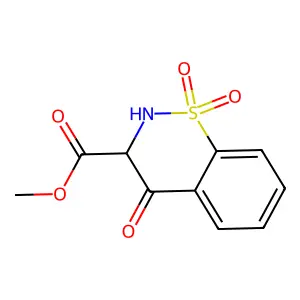 Methyl 3,4-dihydro-4-oxo-2H-1,2-benzothiazine-3-carboxylate 1,1-dioxide structure