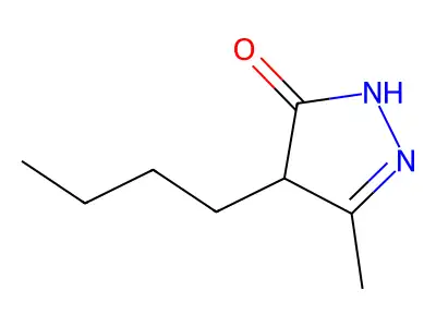 4-Butyl-2,4-dihydro-5-methyl-3H-pyrazol-3-one structure