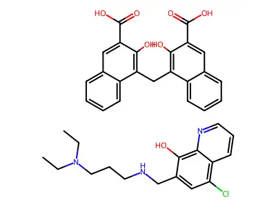 Clamoxyquin pamoate structure