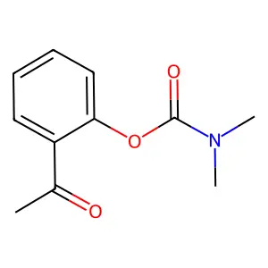 Dimethylcarbamic acid 2-acetylphenyl ester structure