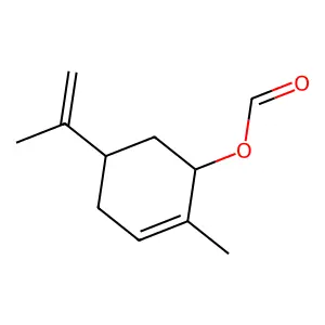 2-Cyclohexen-1-ol, 2-methyl-5-(1-methylethenyl)-, formate structure