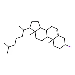Cholesteryl iodide structure